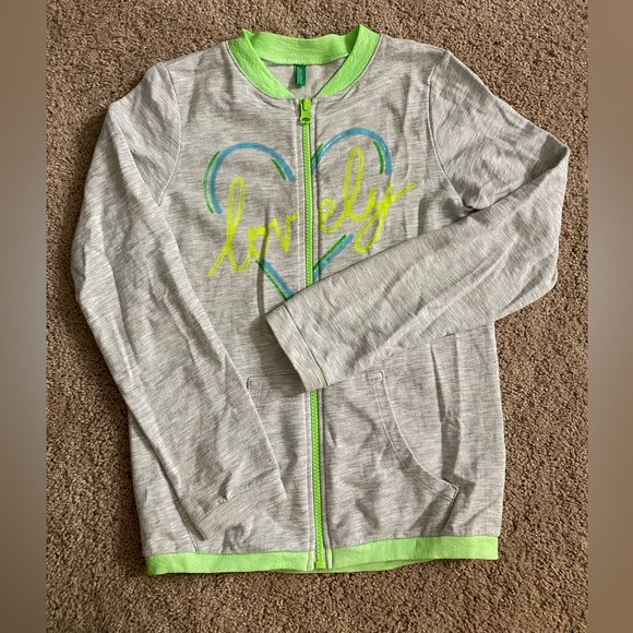 Set of two united colors of Benetton girls zip up shirts   L 140 8-9 years - Picture 2 of 7